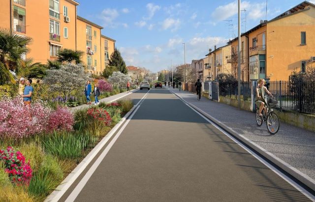 Mantova ViaAmadei RiqualificazioneRendering